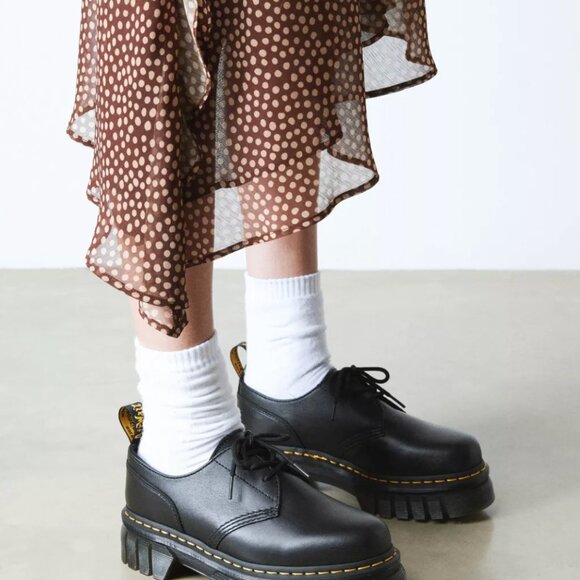 Black Doc Martin Platform Audrick 3 Eye Shoe Size 7 - Picture 1 of 9